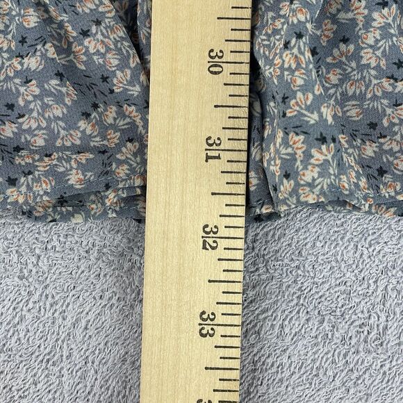 ASTR The Label Tiered Ruffle Mini Dress Women's Size Medium Blue Multi Floral - Picture 10 of 16